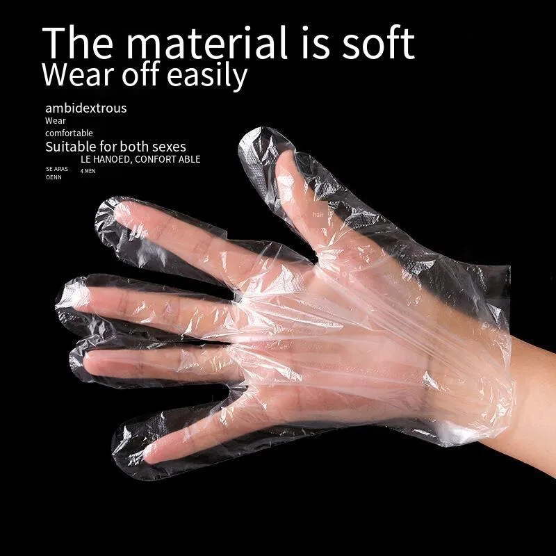 150 Bags Disposable Gloves Transparent Health PVC Food Gloves Catering Crayfish Beauty Plastic Gloves 100 Pieces / Bag
