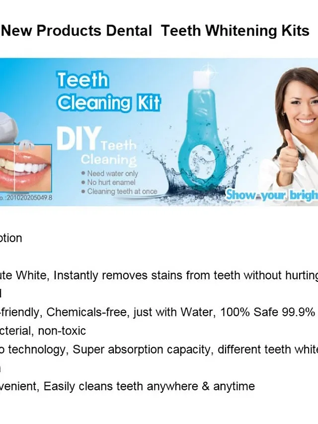 5Pcs Teeth Whitening Kits Nano Tube Teeth Cleaning Whitener Tooth Stains Remove Stain Strips Oral Deep Clean