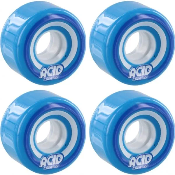 Acid Chemical Wheels Pods Conical Blue Skateboard Wheels - 55mm 86a