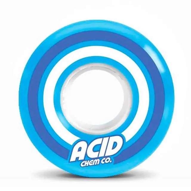 Acid Chemical Wheels Pods Conical Blue Skateboard Wheels - 55mm 86a