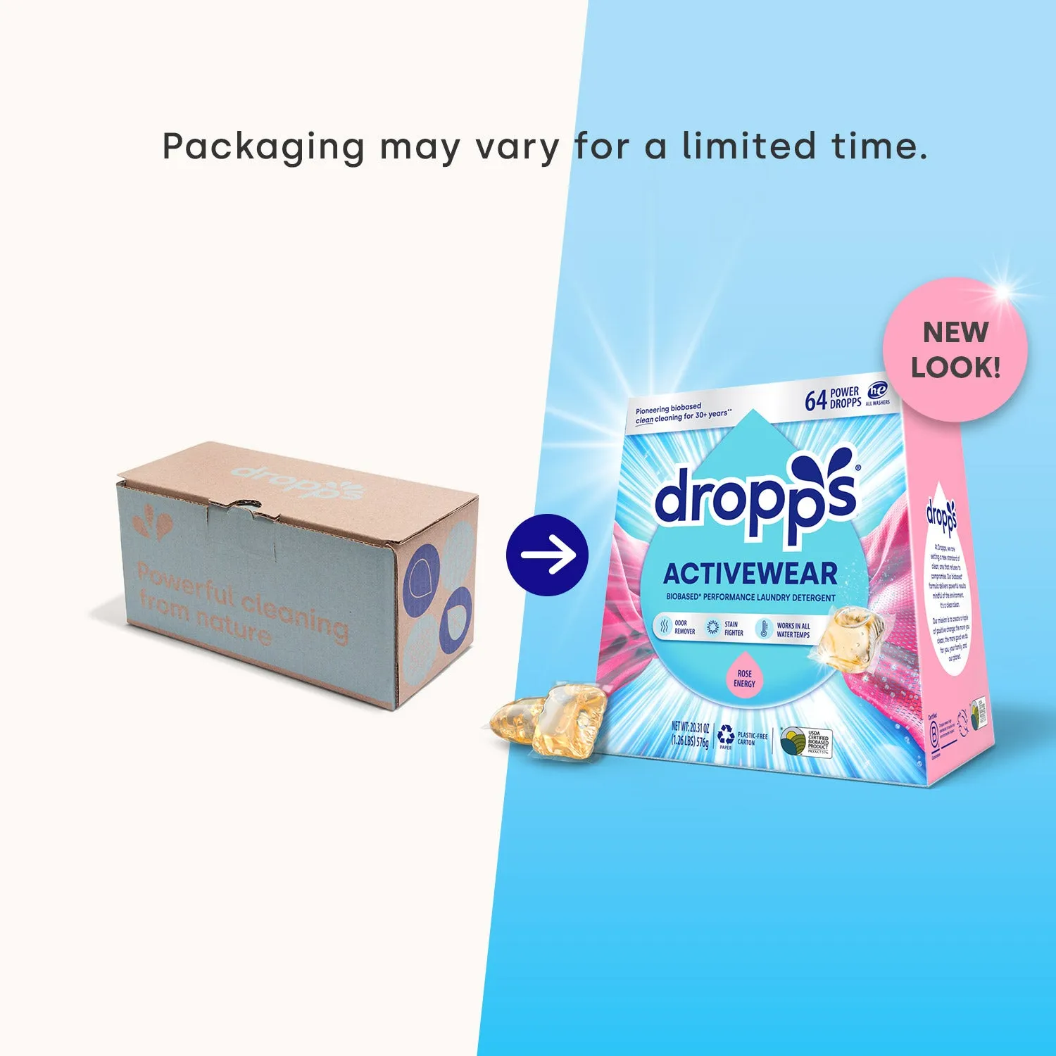 Activewear Laundry Detergent Pods, Rose Energy