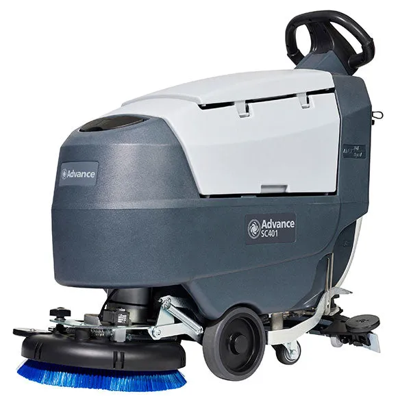 Advance SC401 17B and 17BD, Floor Scrubber, 17", 8 Gallon, Battery, Pad Assist or Self Propel, Disk