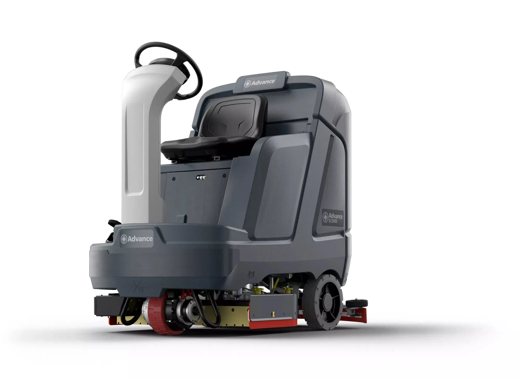 Advance SC5000, Floor Sweeper Scrubber, 32" and 36", 37 Gallon,  Battery, Ride On, Cylindrical
