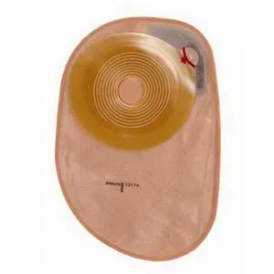 Assura One-Piece Closed Pouch Filter Pre-Cut Oval Skin Barrier 1-9/16" Stoma Box of 30