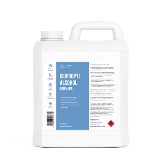 Barneys Isopropyl Alcohol 100% IPA - 5 Litre