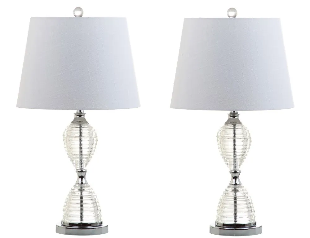 Blake 24" Crystal LED Table Lamp, Set of 2