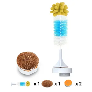Bottle Brush (25cm)   Copper Scrubber   2 x Dedicated Attachments
