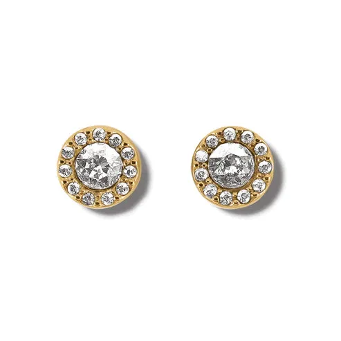 Brighton | Illumina Solitaire Post Earrings in Gold Tone