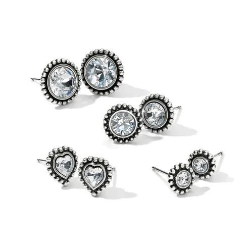 Brighton | Silver Tone Twinkle Medium Post Earrings in Clear Crystal