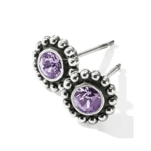 Brighton | Silver Tone Twinkle Mini Post Earrings in Tanzanite