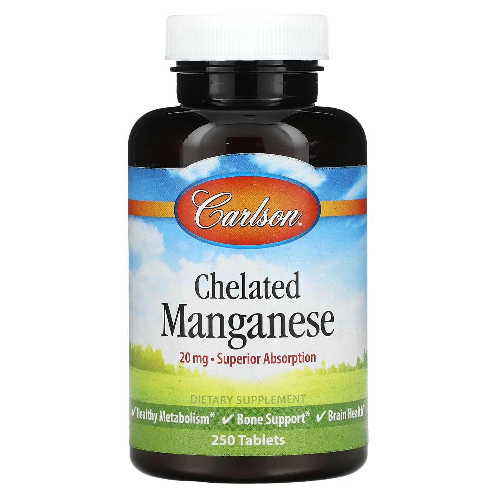 Carlson Labs, Chelated Manganese, 250 Tablets