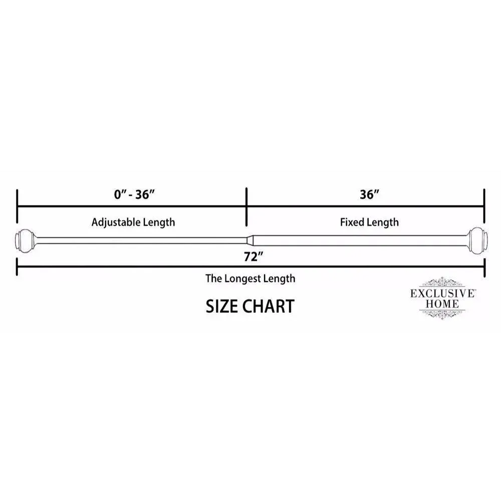 Crystal Ball Curtain Rod 36"-72"