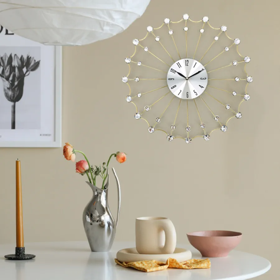Crystal Web Wall Clock 45cm