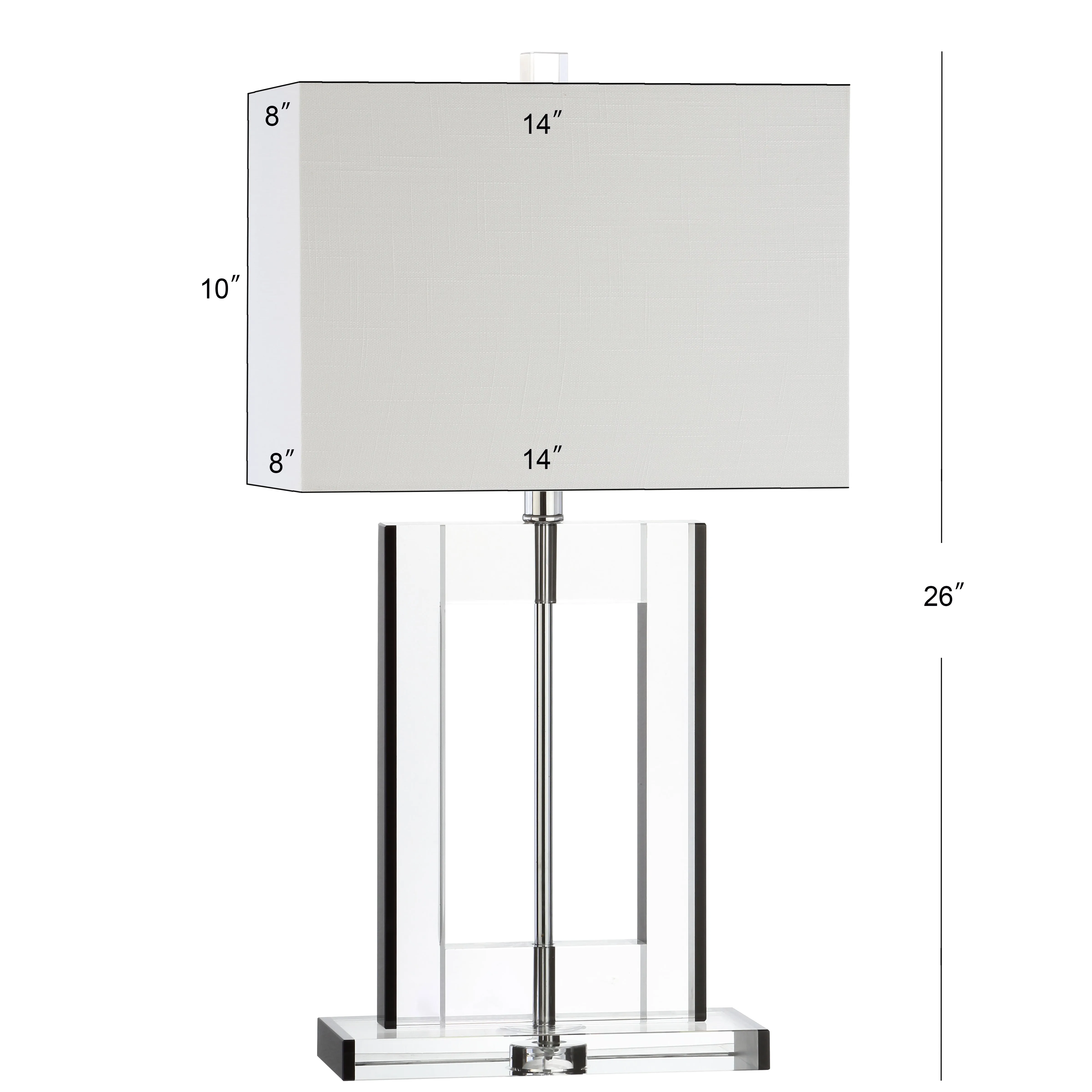 Darius 26" Crystal LED Table Lamp