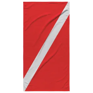 Dive Flag Beach Towel 30"x60"