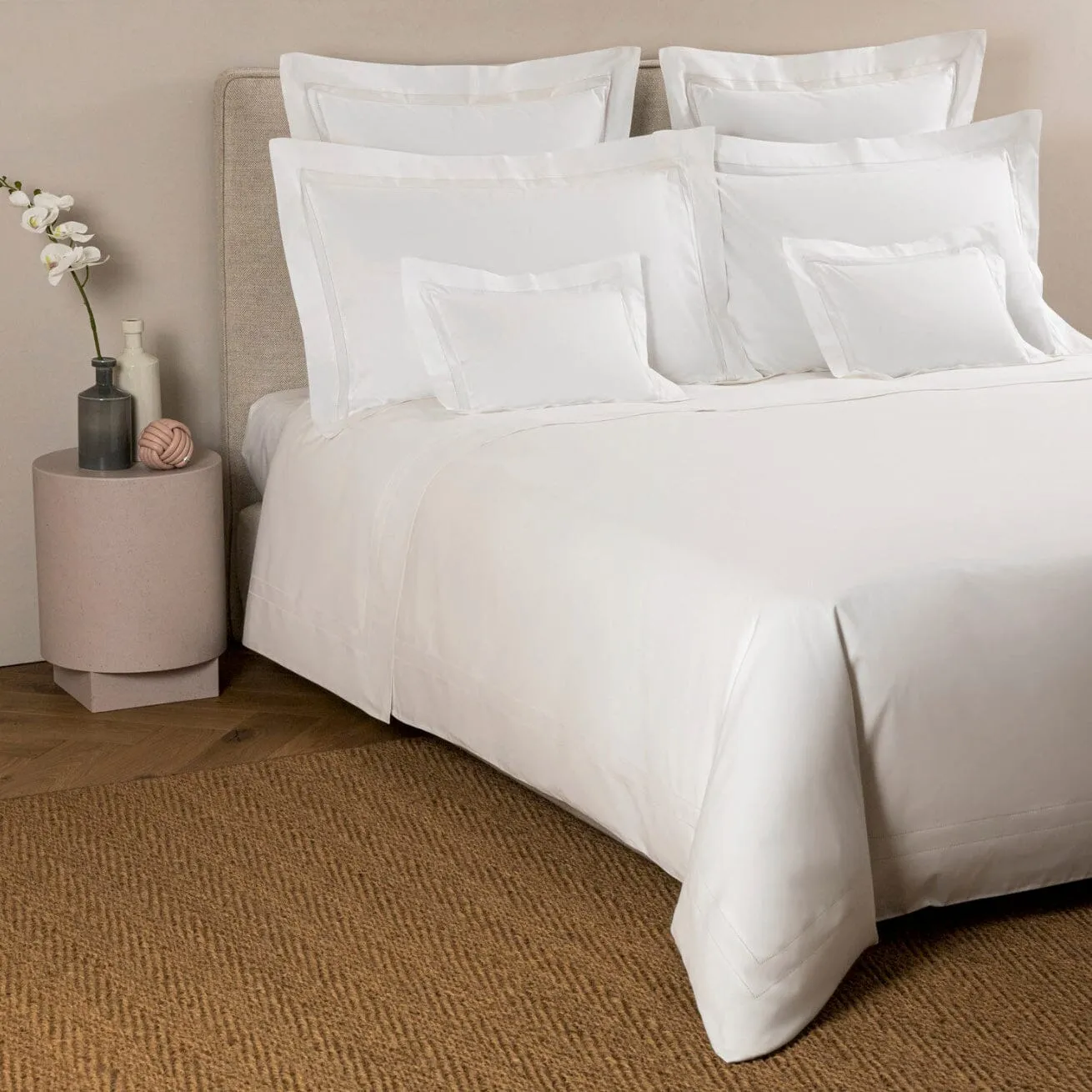 Doppio Ajour White Bedding by Frette
