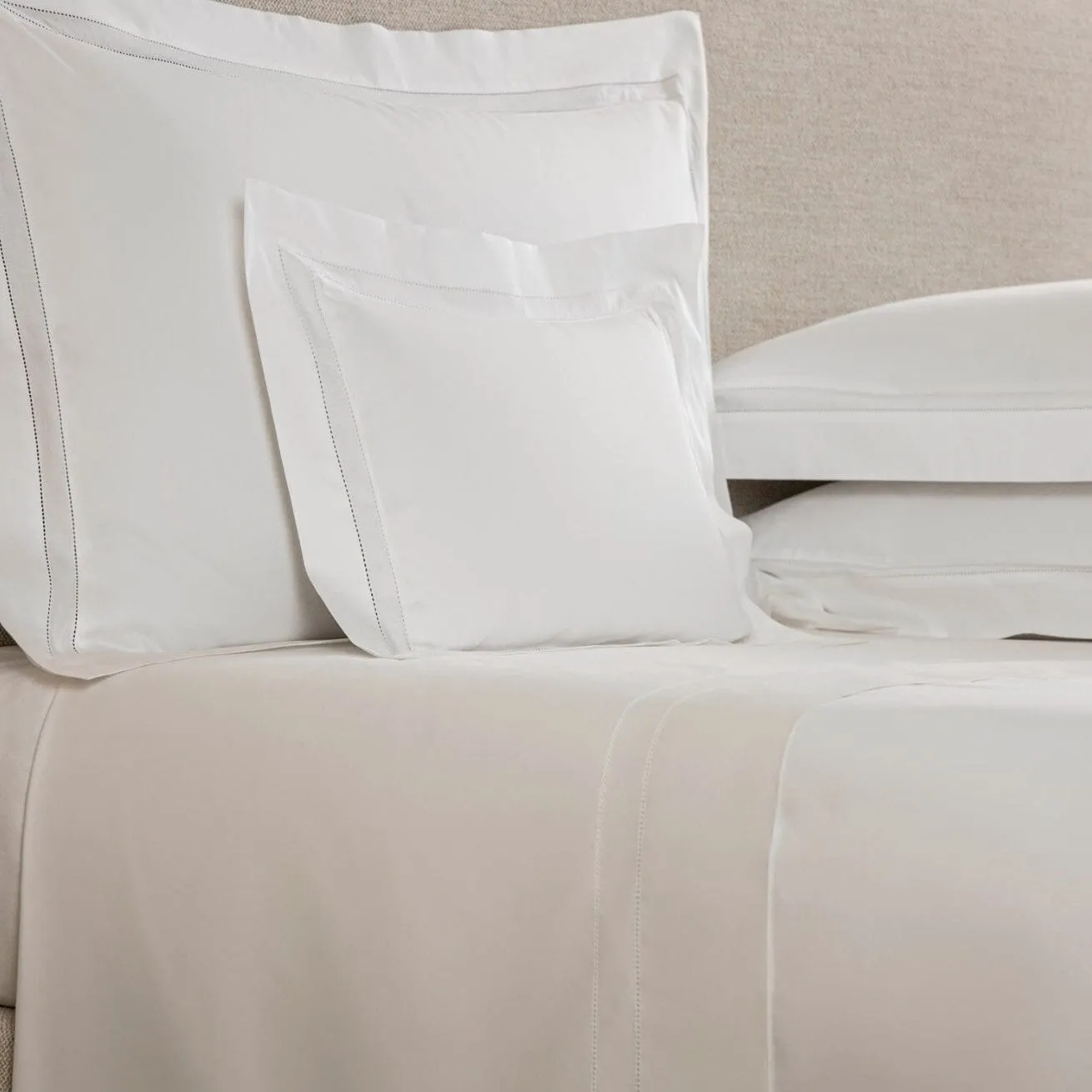 Doppio Ajour White Bedding by Frette