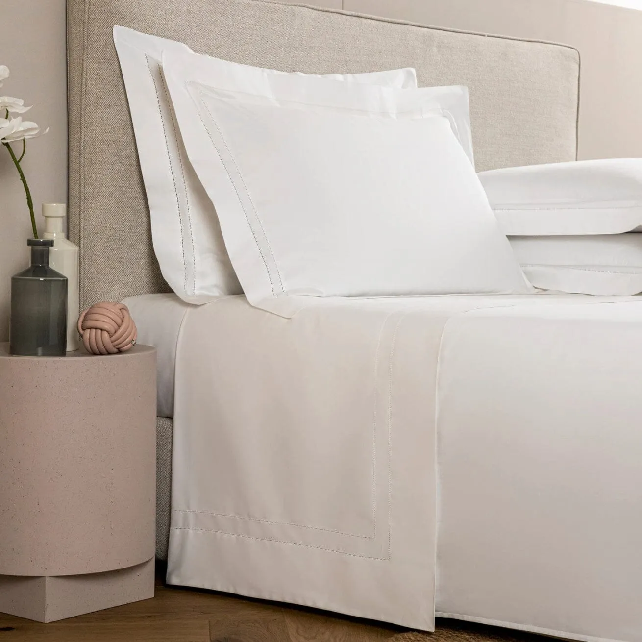 Doppio Ajour White Bedding by Frette