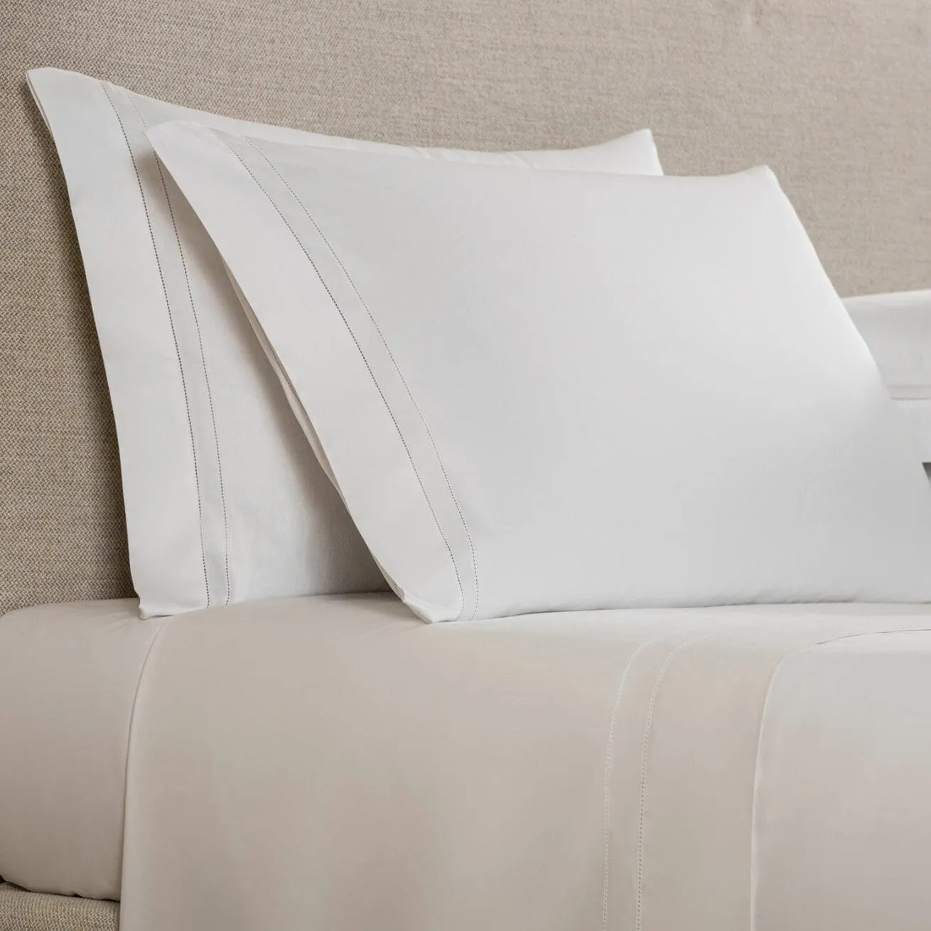 Doppio Ajour White Bedding by Frette