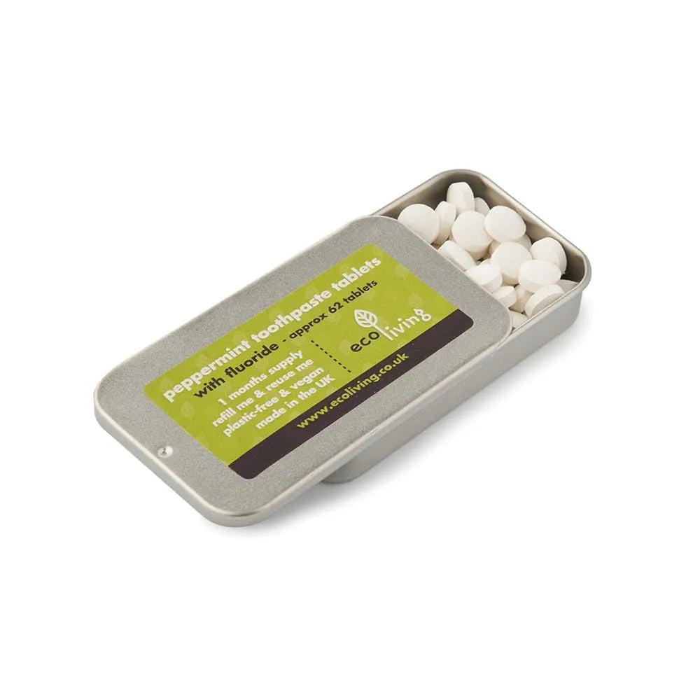 EcoLiving Toothpaste Tablets with Fluoride - Peppermint