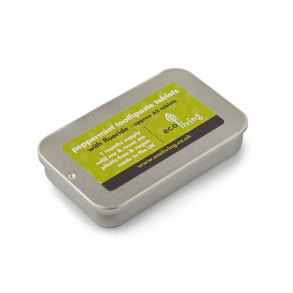 EcoLiving Toothpaste Tablets with Fluoride - Peppermint
