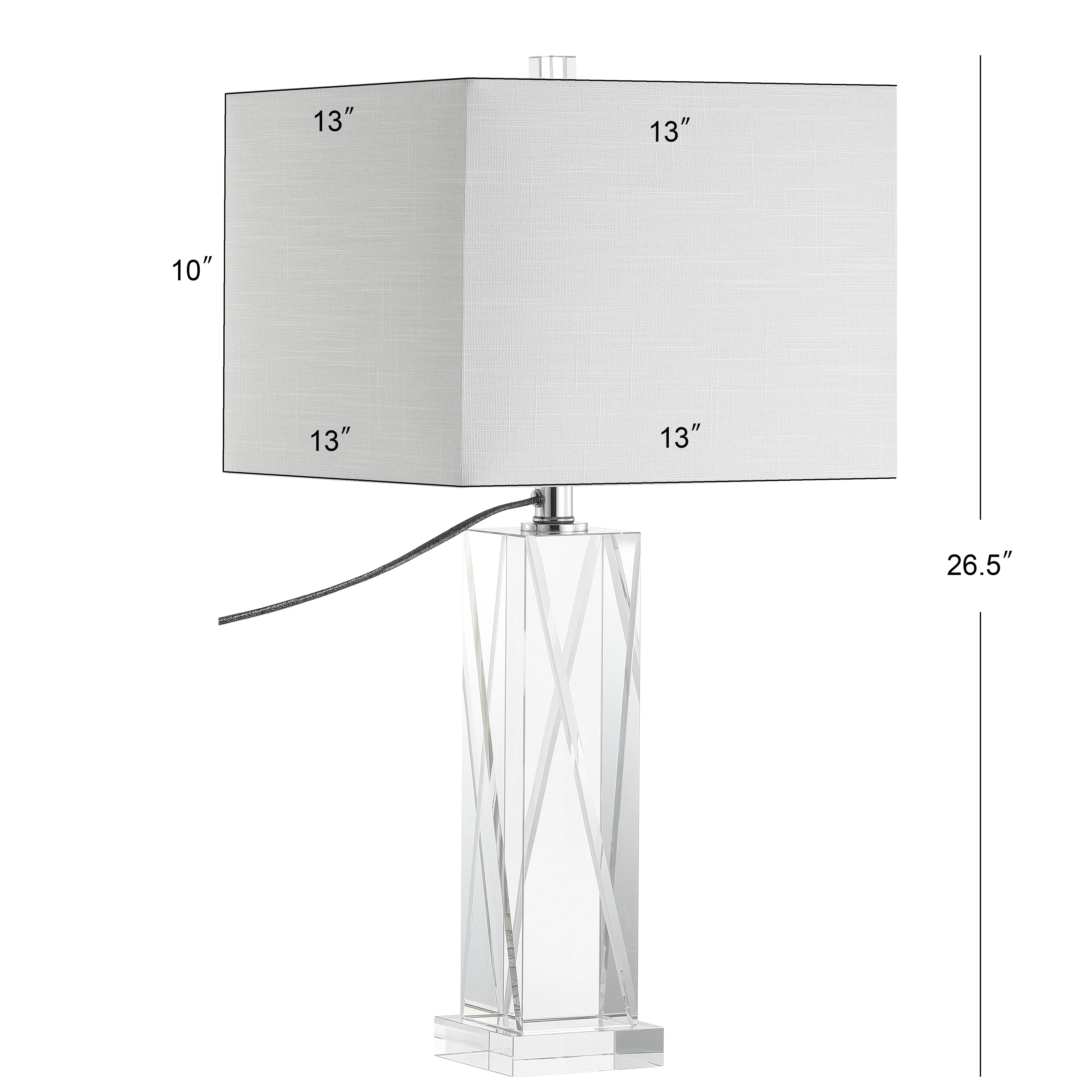 Emilio 26.5" Crystal LED Table Lamp