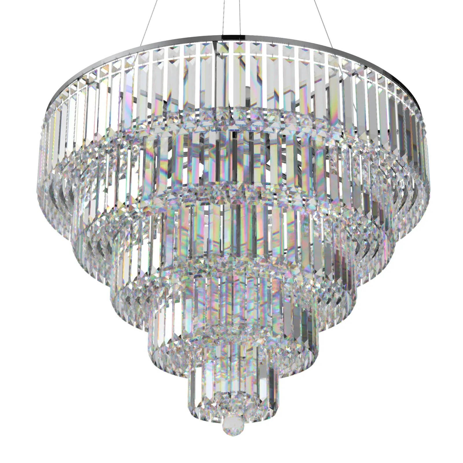 FIZAR K9 Large Contemporary Modern Crystal Chandelier Raindop Round Light Fixture E14 base