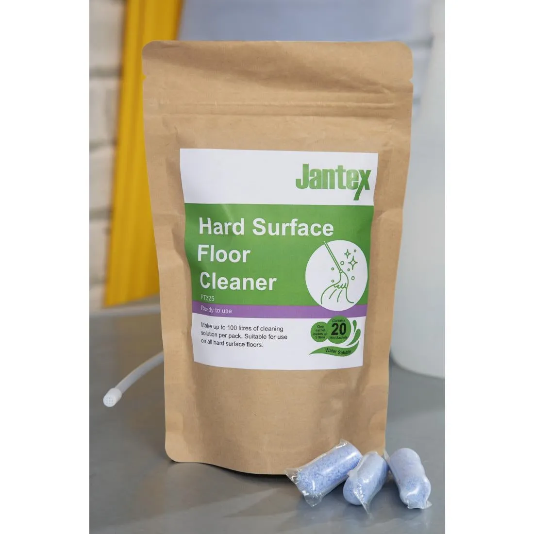 FT325 Jantex Green Hard Surface Floor Cleaner Sachets (Pack of 20)