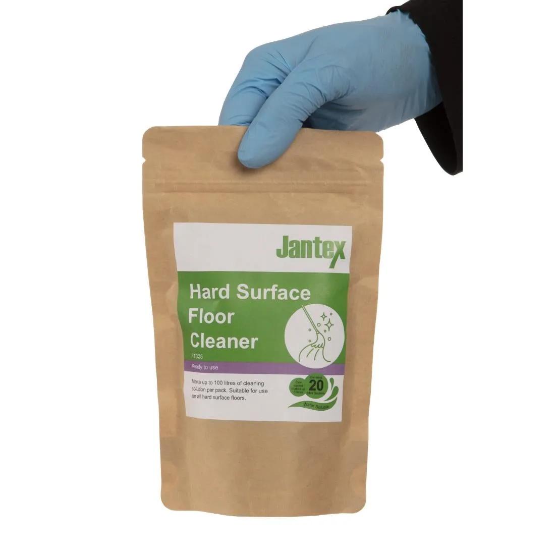 FT325 Jantex Green Hard Surface Floor Cleaner Sachets (Pack of 20)