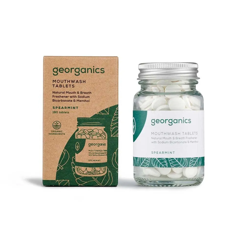 Georganics Natural Mouthwash Tablets - Spearmint 180 Tablets