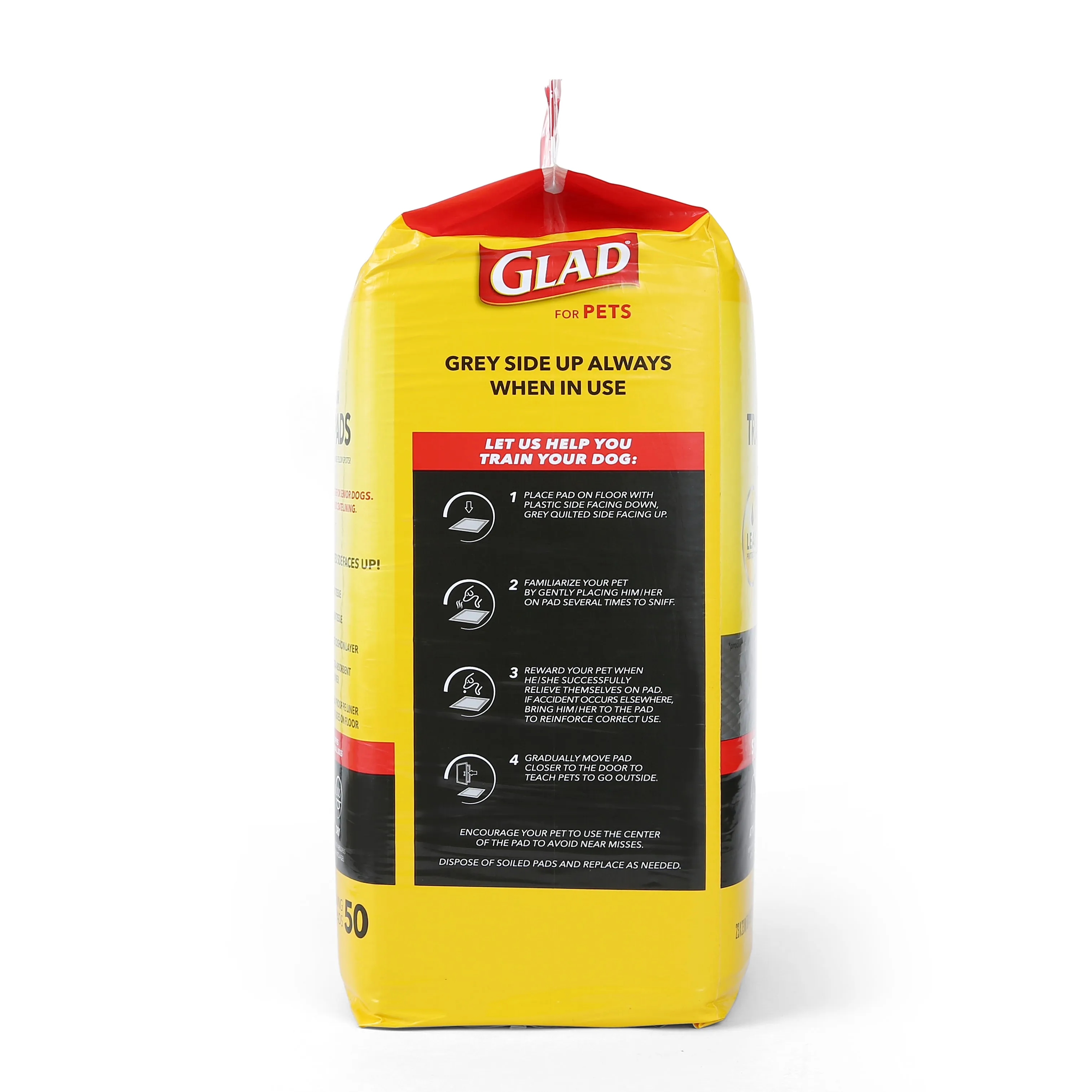 Glad for Pets Activated Carbon Training Pads for Puppies and Senior Dogs, 50 Count