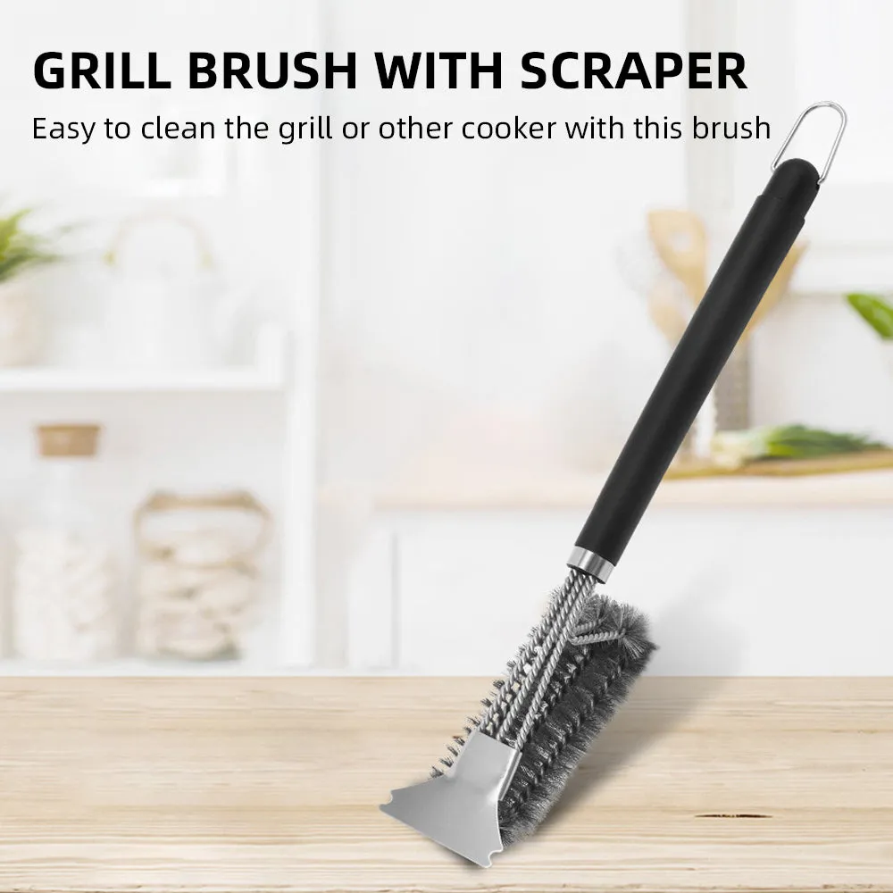 Grill Brush With Scraper