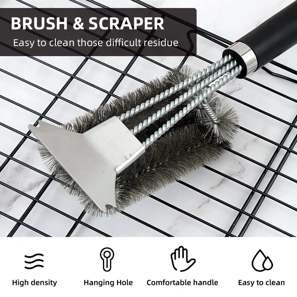 Grill Brush With Scraper