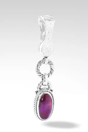 HAMMERED PURPLE ABALONE & QUARTZ TRIPLET PENDANT WITH MAGNETIC ENHANCER BAIL™