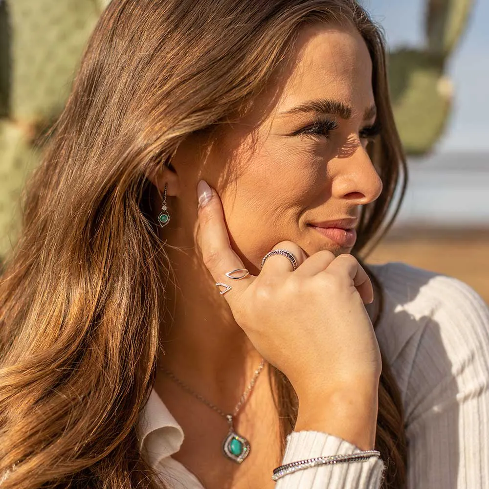 Ideal Brilliance Turquoise Crystal Earrings