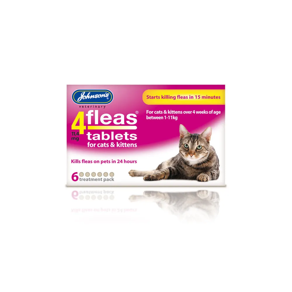 Johnsons 4fleas Tablets for Cats & Kittens 6 Tablets