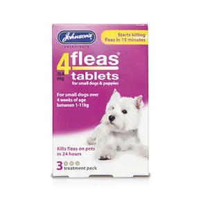 Johnsons 4fleas Tablets for Puppies and Small Dogs 3 Tablets