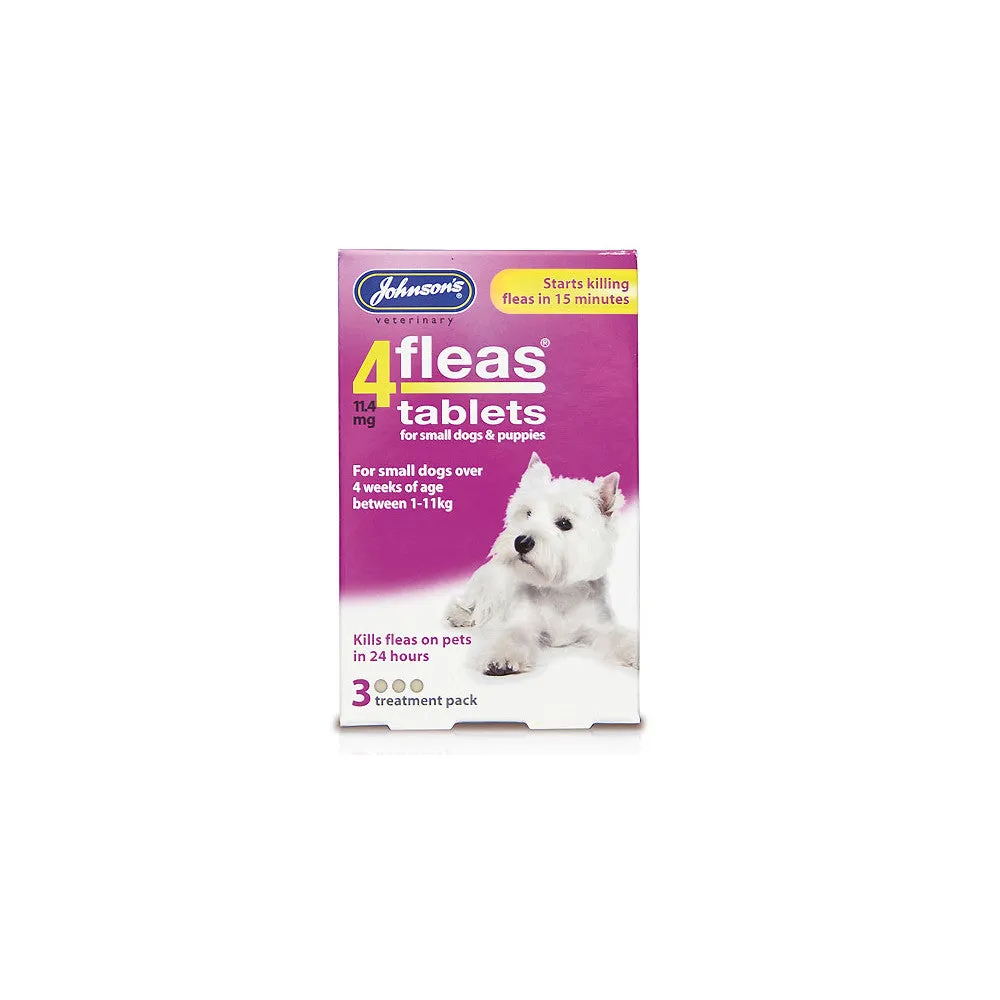 Johnsons 4fleas Tablets for Puppies and Small Dogs 3 Tablets