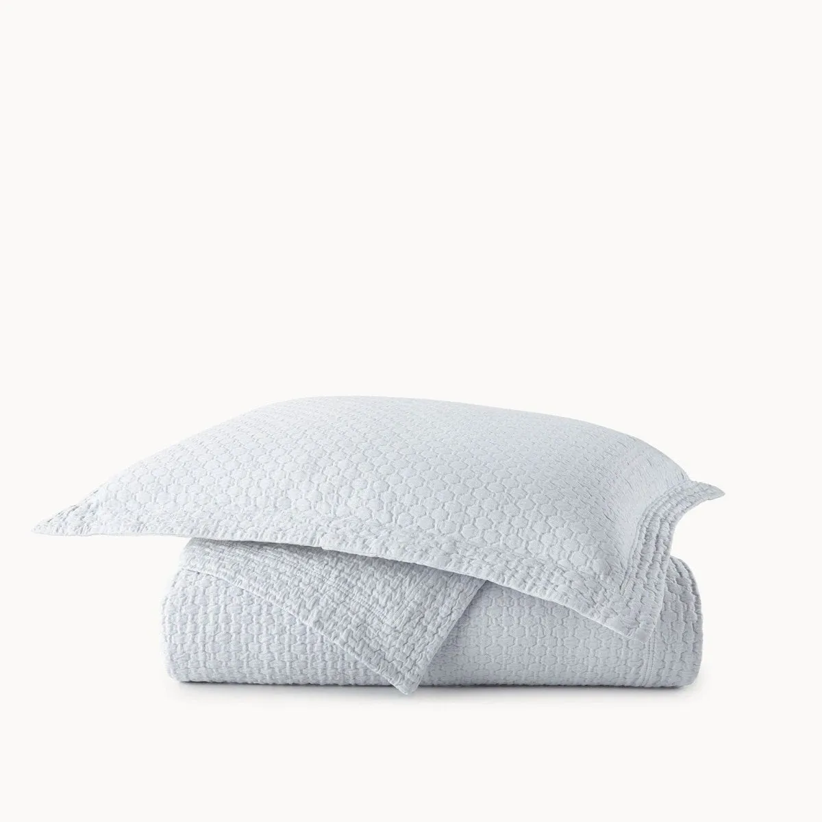 Juliet Barely Blue Matelassé Coverlets by Peacock Alley