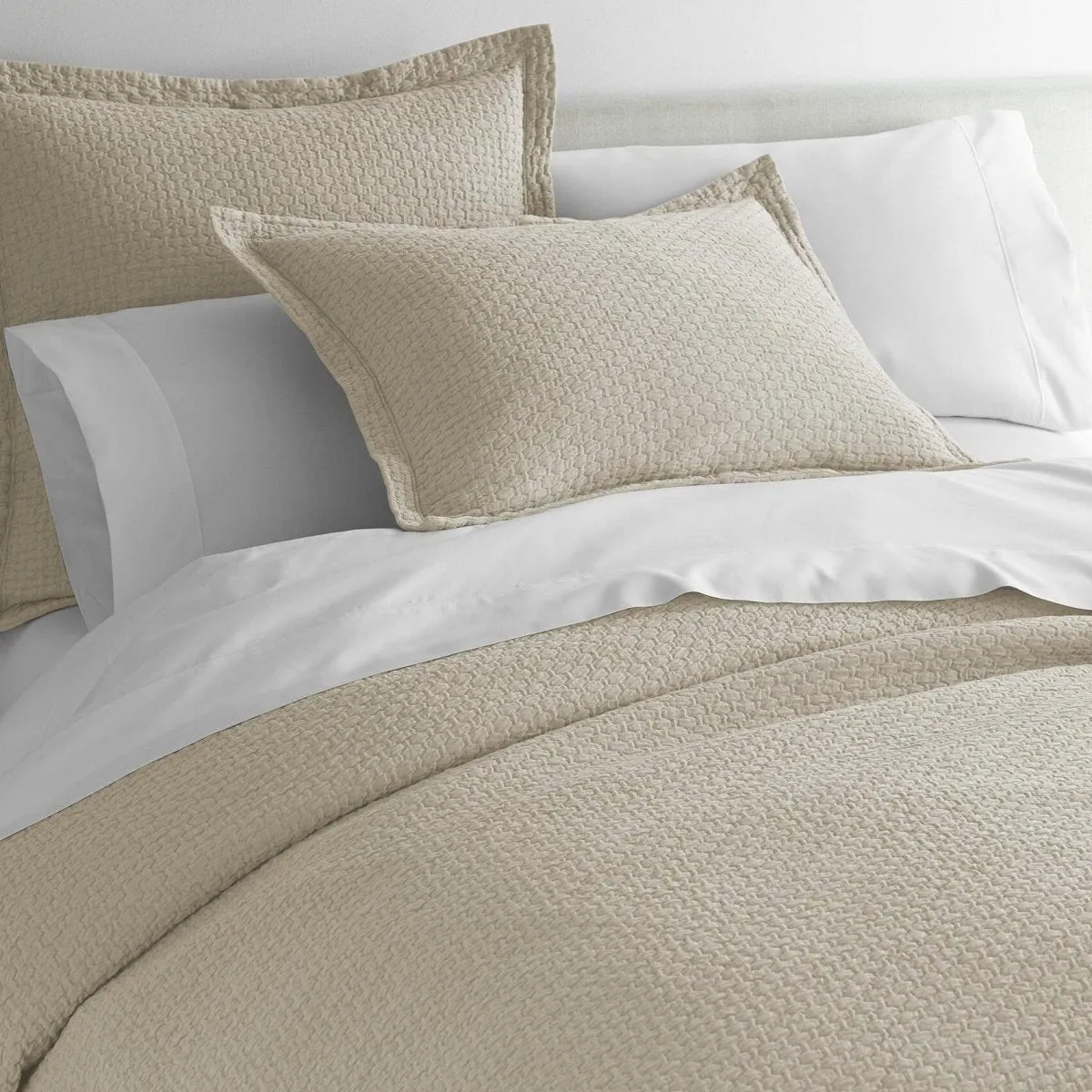 Juliet Linen Matelassé Coverlets by Peacock Alley