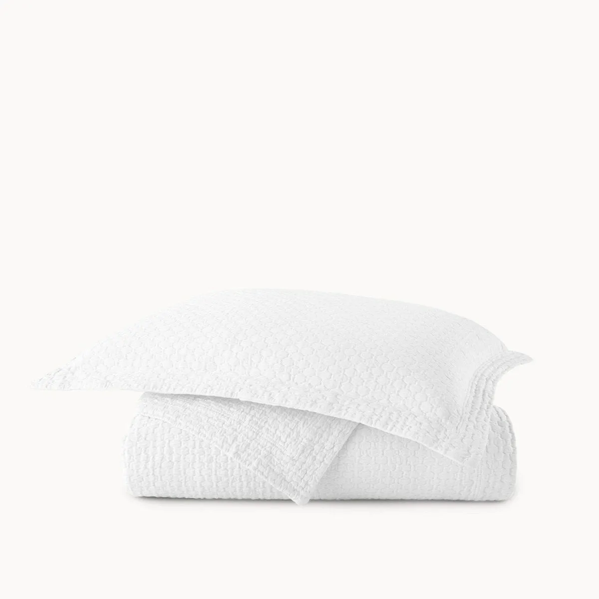 Juliet White Matelassé Coverlets by Peacock Alley