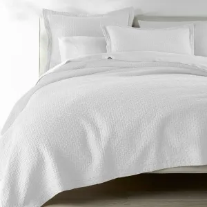 Juliet White Matelassé Coverlets by Peacock Alley