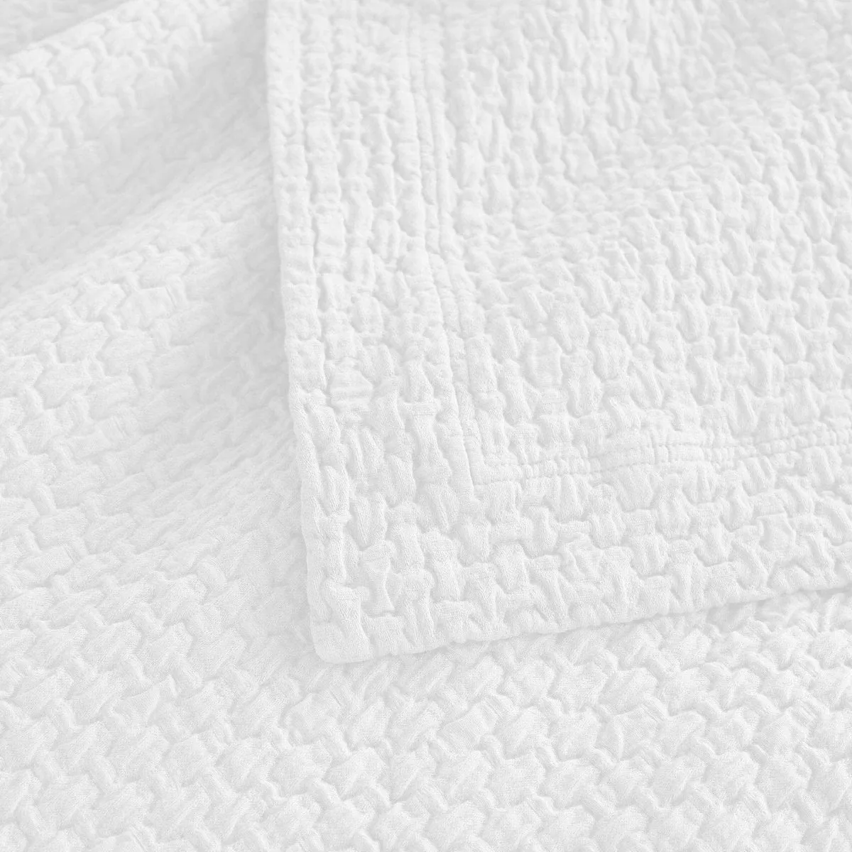 Juliet White Matelassé Coverlets by Peacock Alley