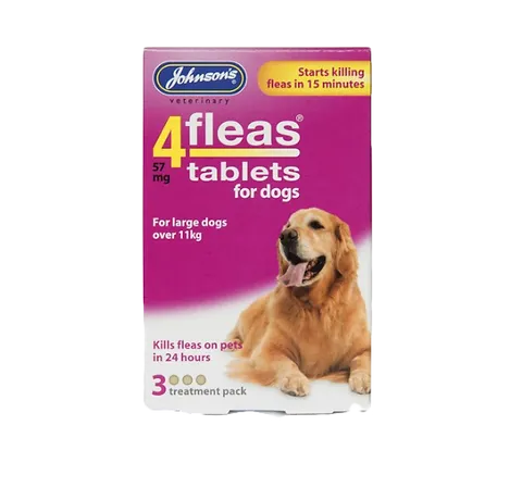 JVP 4 Fleas Tablets for Dogs and Cats (3 Tabs)