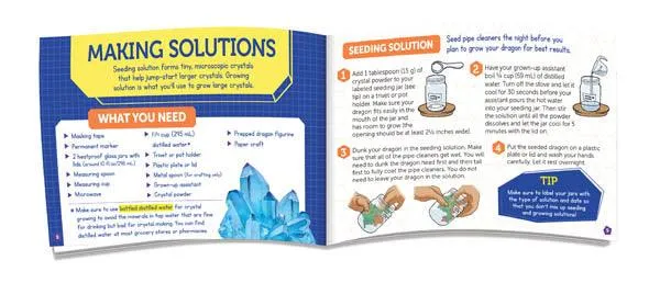 KLUTZ - GROW YOUR OWN - CRYSTAL DRAGON (Book and Craft Kit)