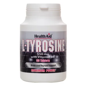 L-Tyrosine 550mg   Vitamin B6 Tablets