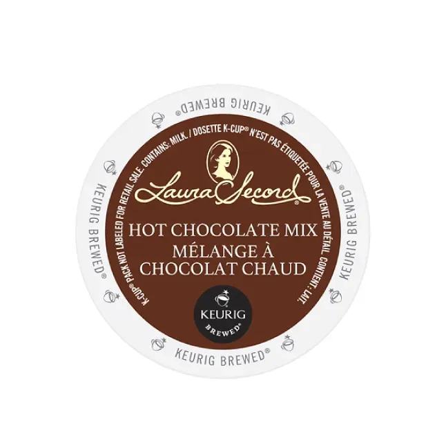 Laura Secord Hot Chocolate Mix K-Cup® Pods (Case of 96) - Best Before Sep 24, 2024