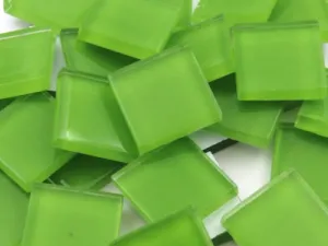 Lime Green Crystal Glass Tiles 2cm 1kg (Special Order)