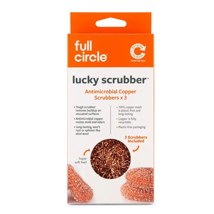 Lucky Scrubber - Antimicrobial Copper 3pk