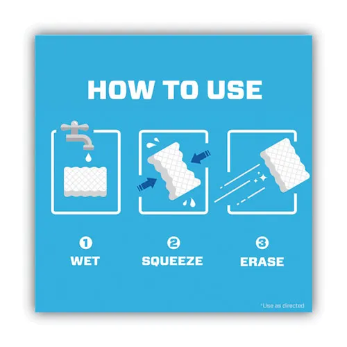 Magic Eraser Extra Durable. 4.6 X 2.4, 0.7" Thick, White, 7/pack